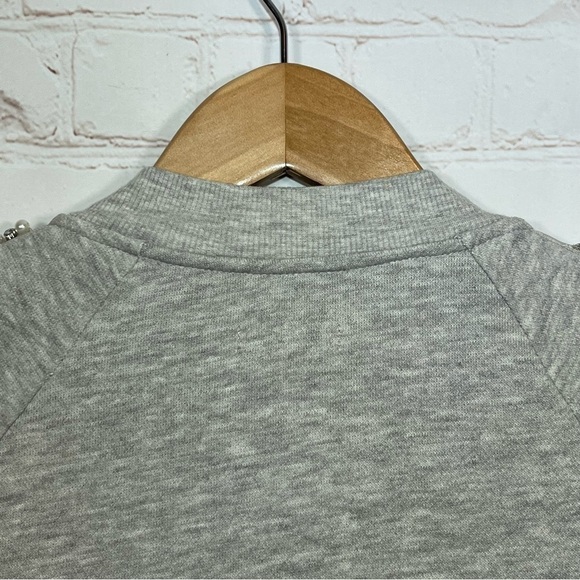 Juicy Couture Sweatshirt Womens Small Gray Full Zip Rhinestones Diamond Pearls - Picture 11 of 11